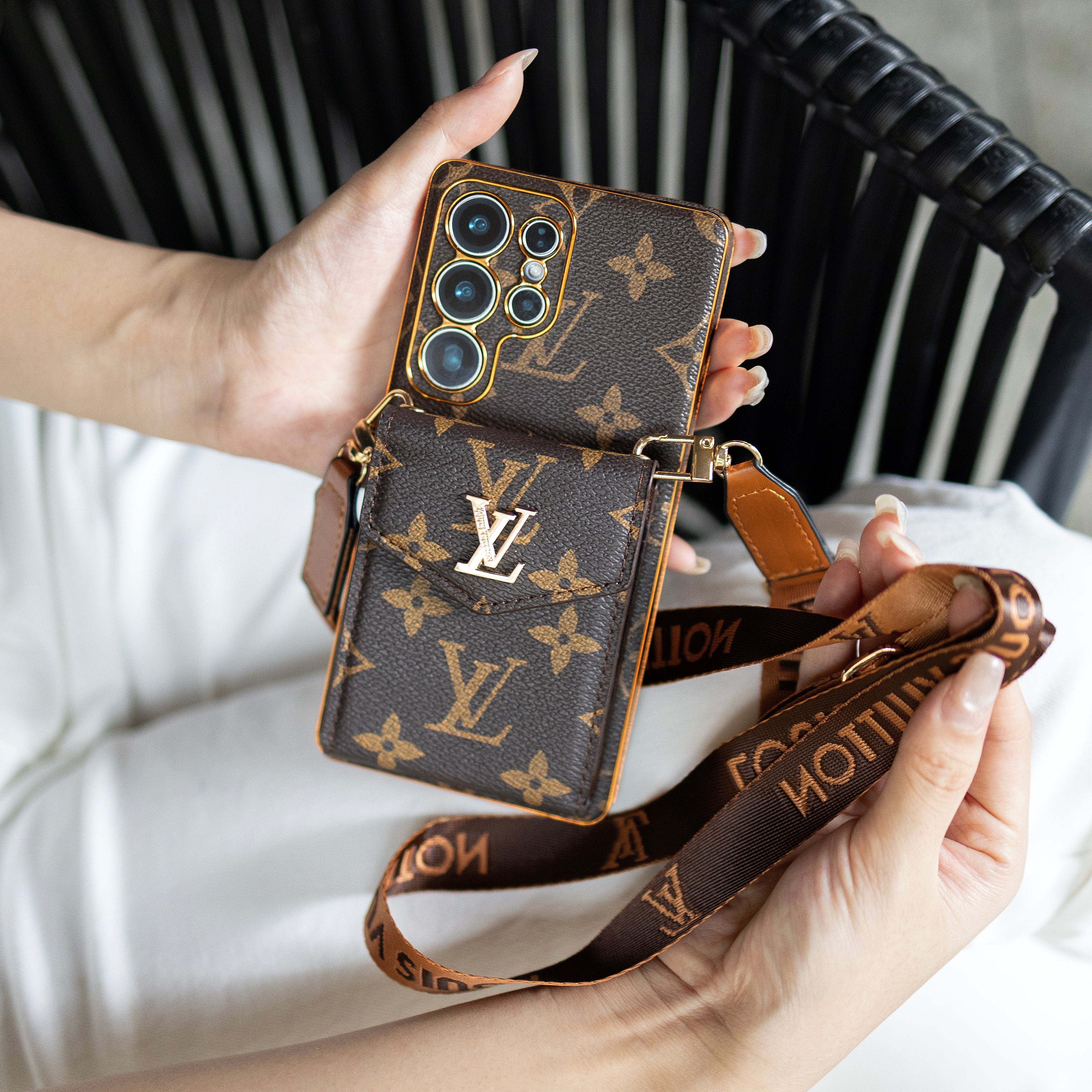 LV Samsung Wallet Case Designer Leather Cover