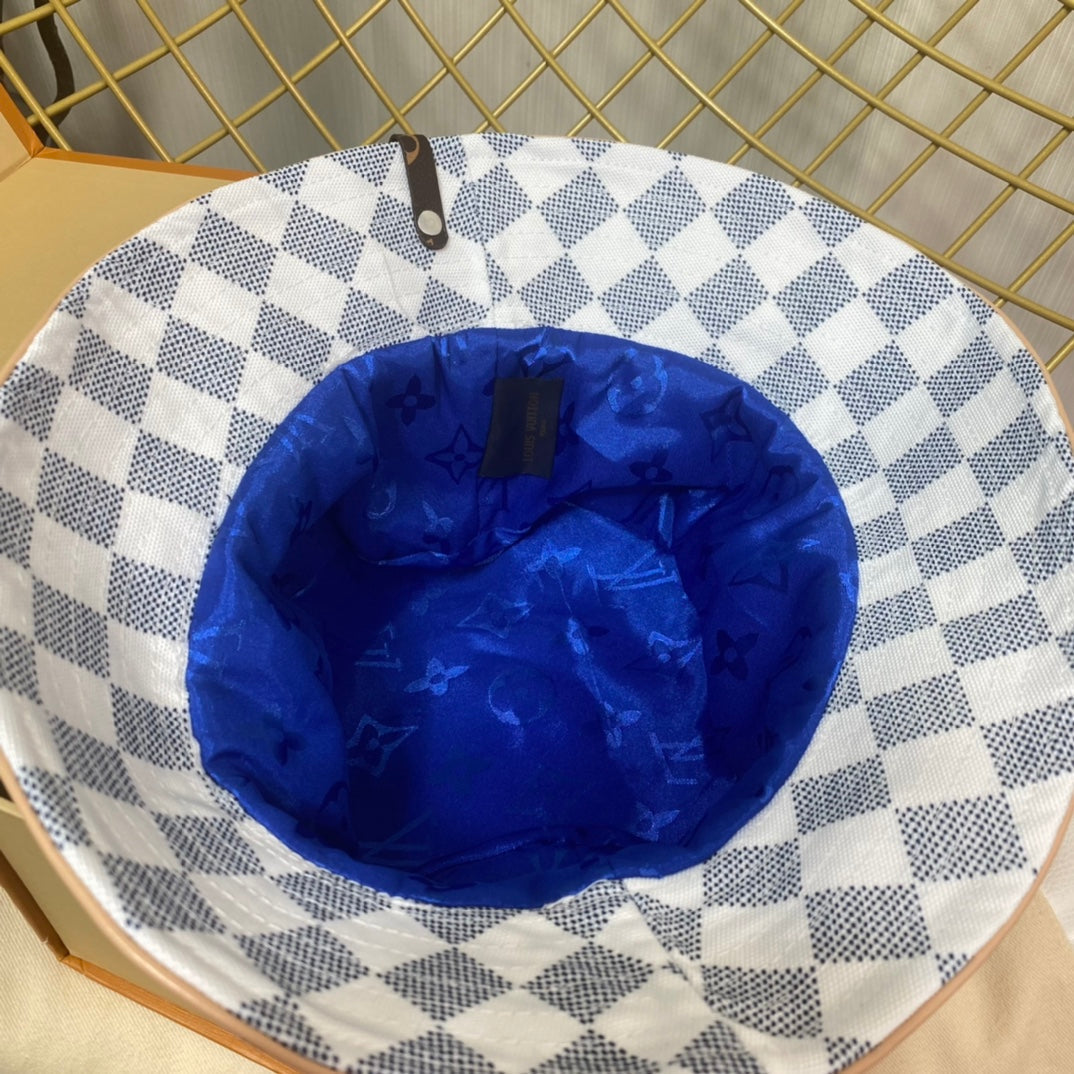 LV check bucket hat