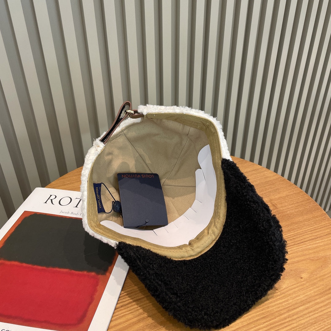 LV monogram sherpa baseball hat