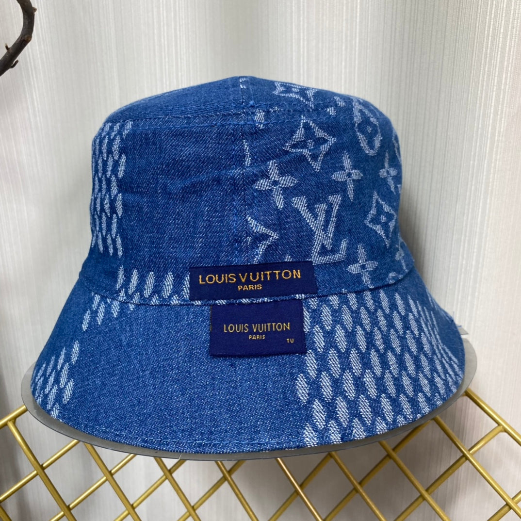 LV reversible denim hat