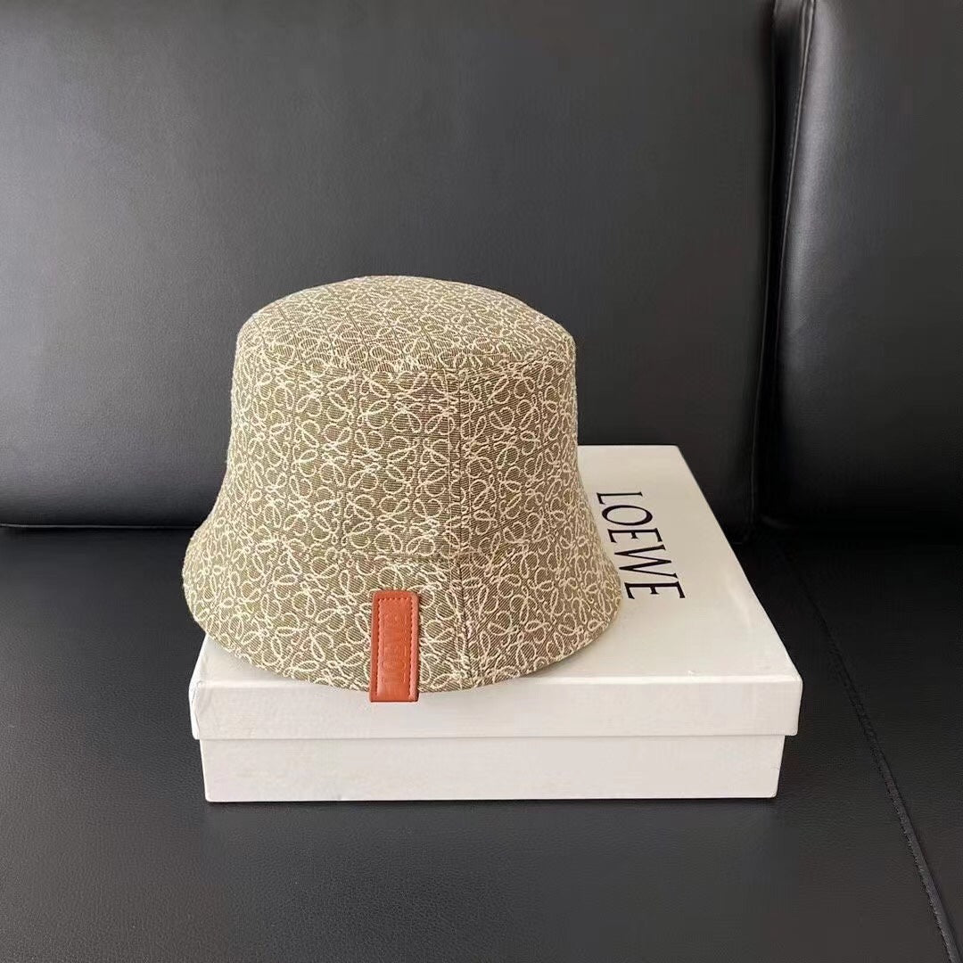 Loewe anagram canvas bucket hat khaki