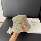 Loewe anagram canvas bucket hat khaki