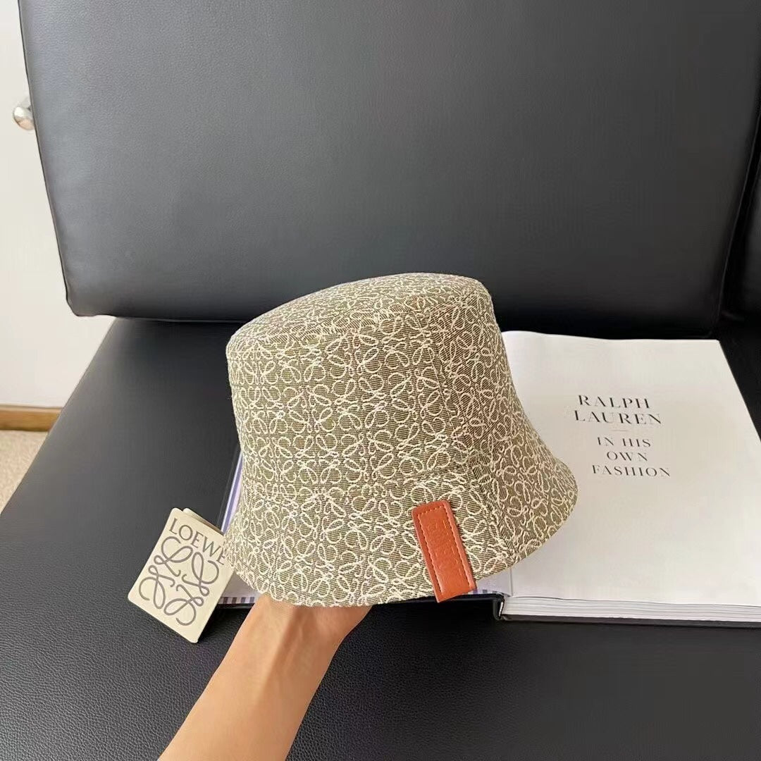 Loewe anagram canvas bucket hat khaki