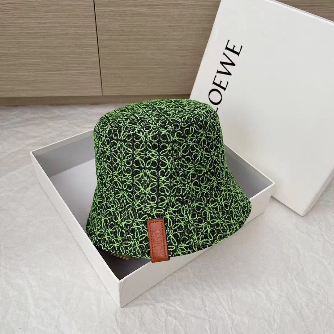Loewe anagram monogram bucket hat green