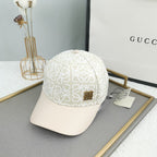 Loewe beige leather baseball cap