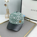 Loewe leather patchwork baseball cap green