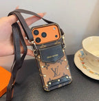 Louis Vuitton iPhone 17 Pro Max Case Crossbody – LV Strap Wallet Cover