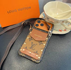 Louis Vuitton iPhone 17 Pro Max Case Crossbody – LV Strap Wallet Cover