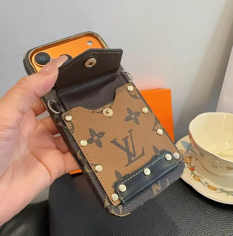 Louis Vuitton iPhone 17 Pro Max Case Crossbody – LV Strap Wallet Cover