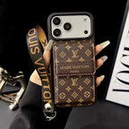 Louis Vuitton iPhone 17 Pro Max Wallet Case With Strap – Classic Monogram Leather