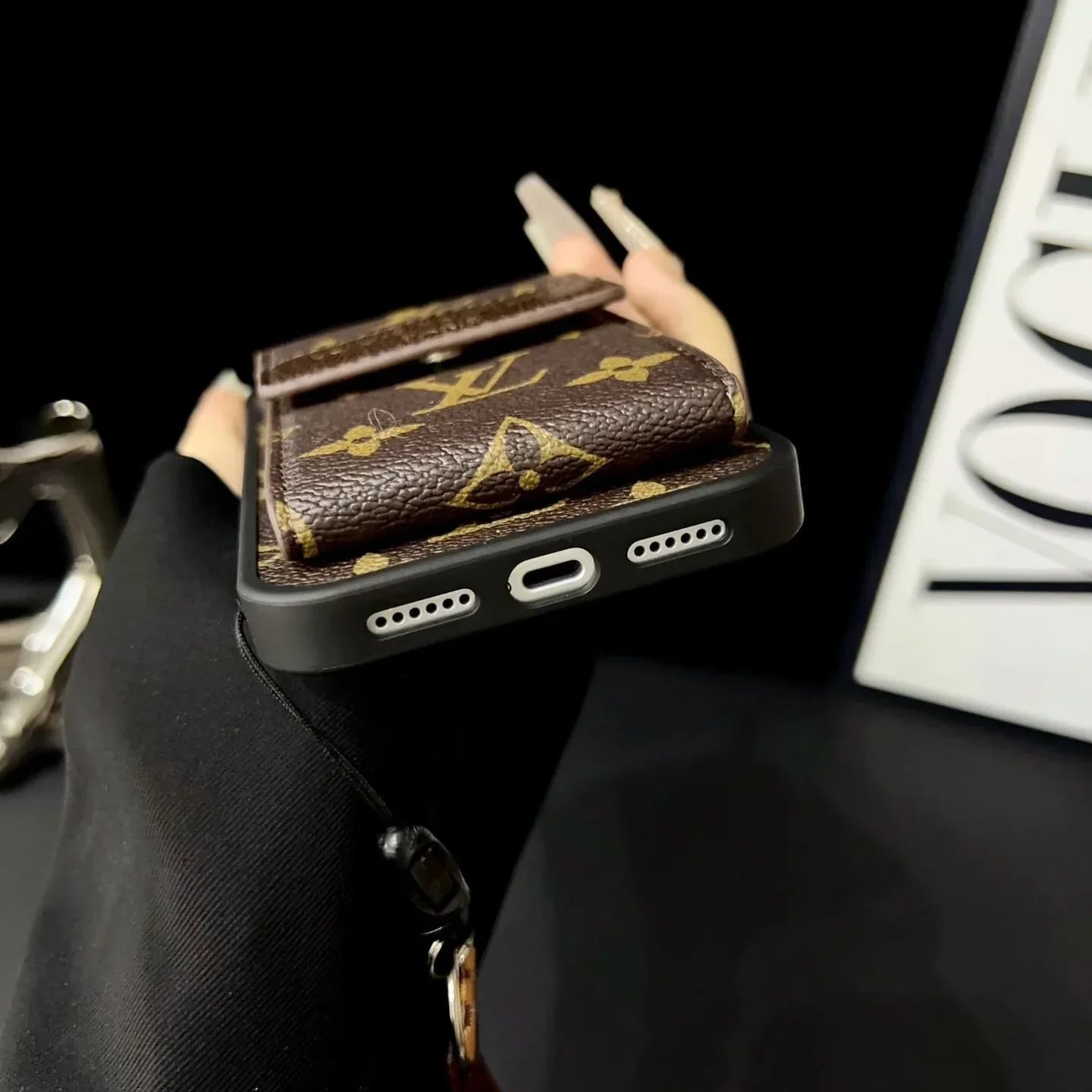 Louis Vuitton iPhone 17 Pro Max Wallet Case With Strap – Classic Monogram Leather