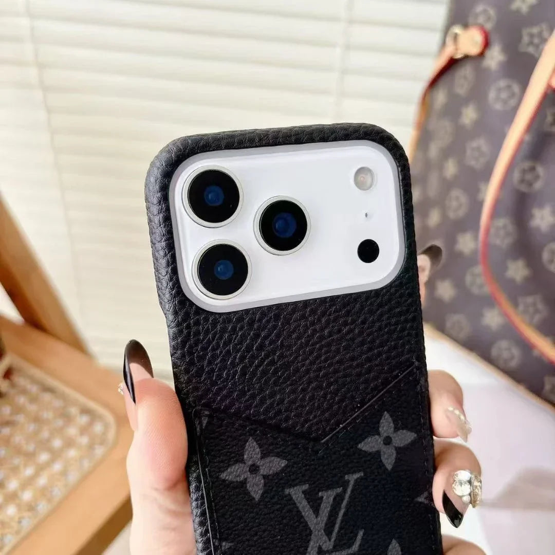 Louis Vuitton iPhone 17 Pro Max Case With Cardholder – Classic Monogram Leather