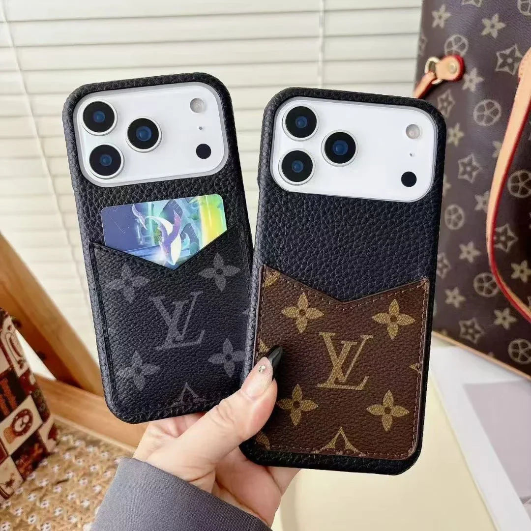 Louis Vuitton iPhone 17 Pro Max Case With Cardholder – Classic Monogram Leather
