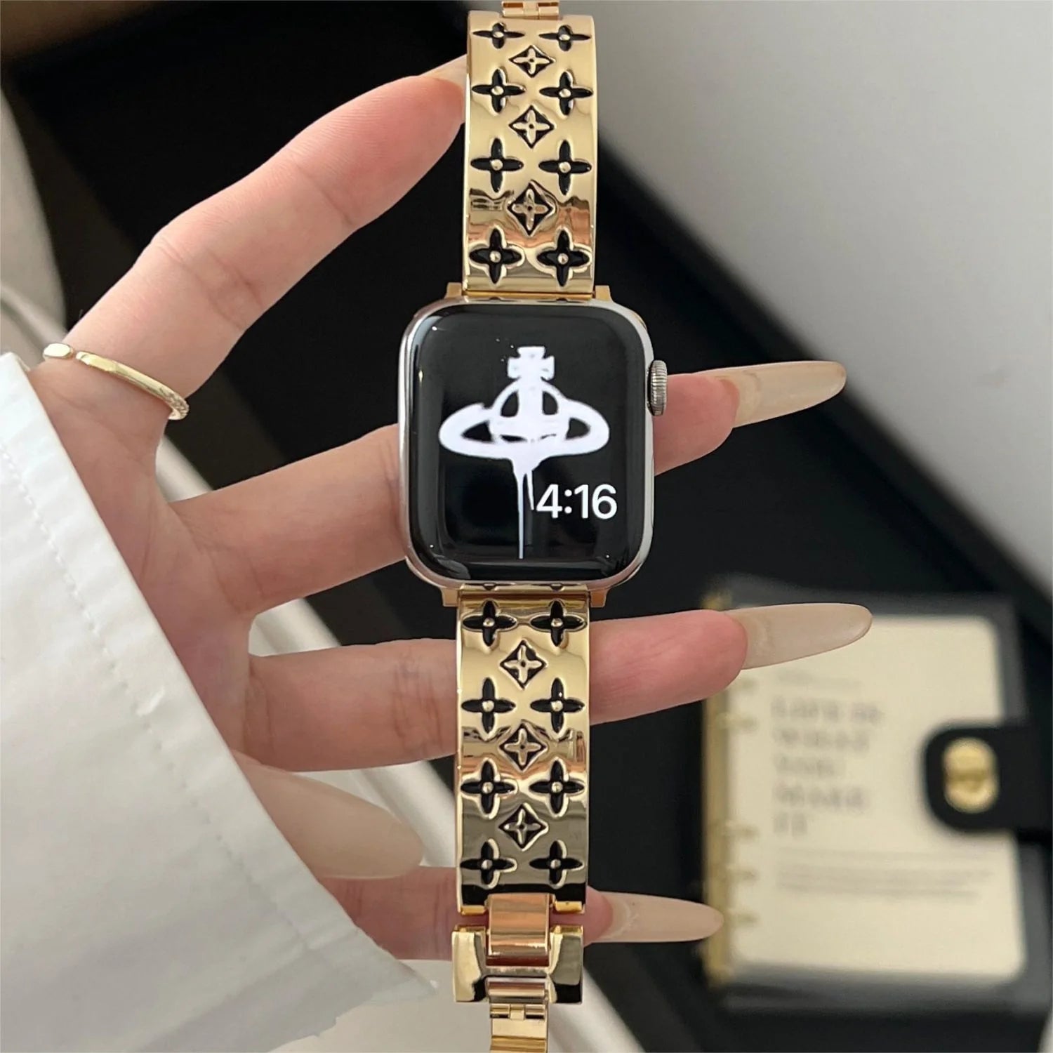 Louis Vuitton Gold Apple Watch Band