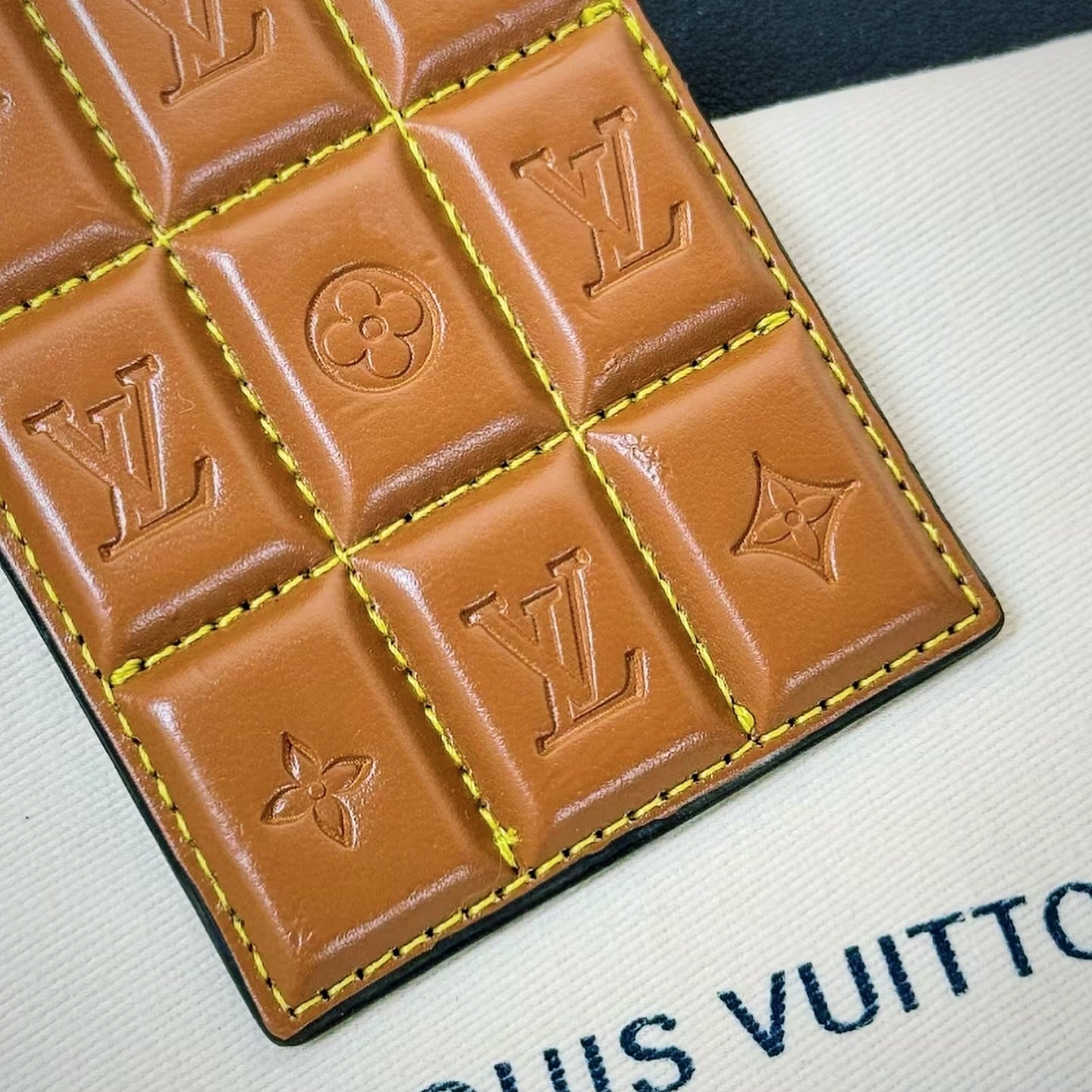 Louis Vuitton Inspired Leather Keychain