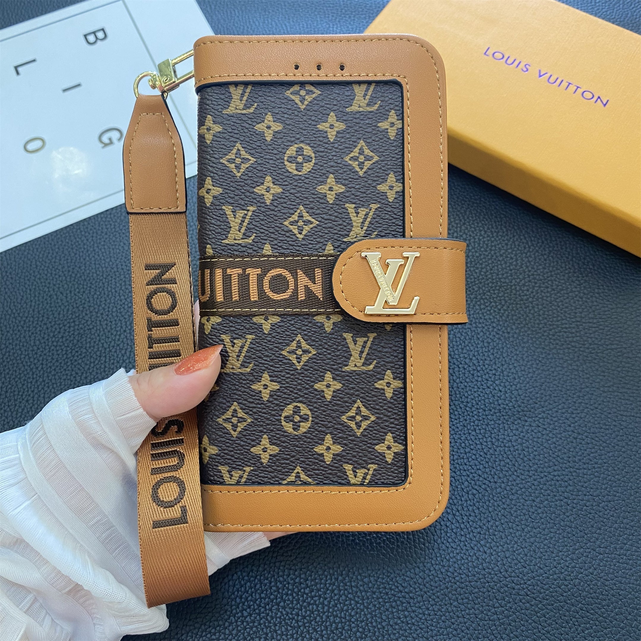 Louis Vuitton Leather Samsung Galaxy Case