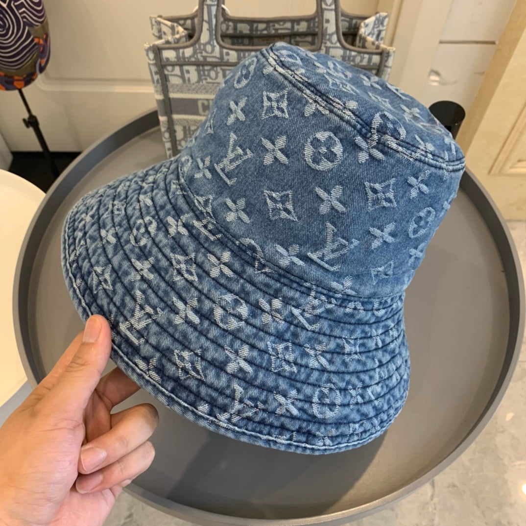 Louis Vuitton beach sun hat side view