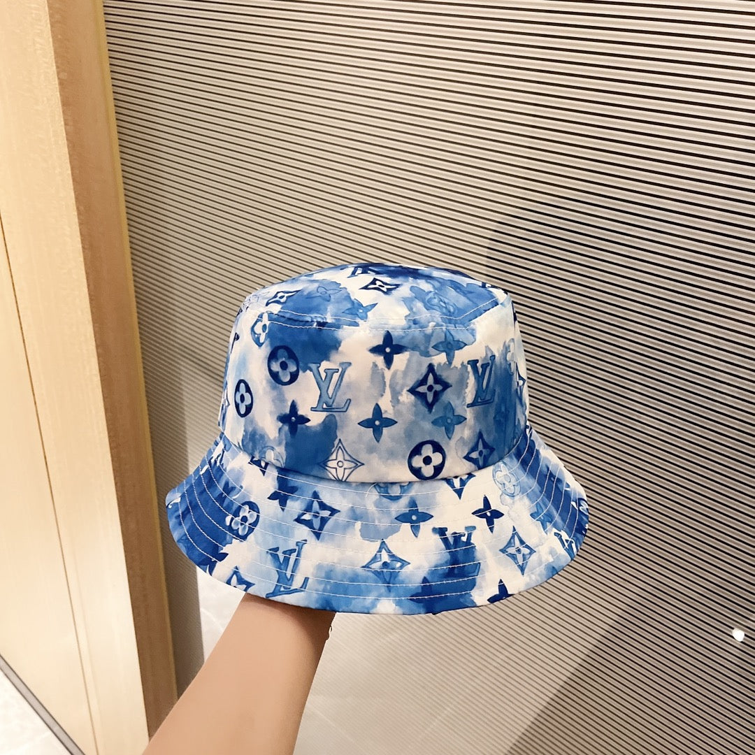 Louis Vuitton camouflage bucket hat blue