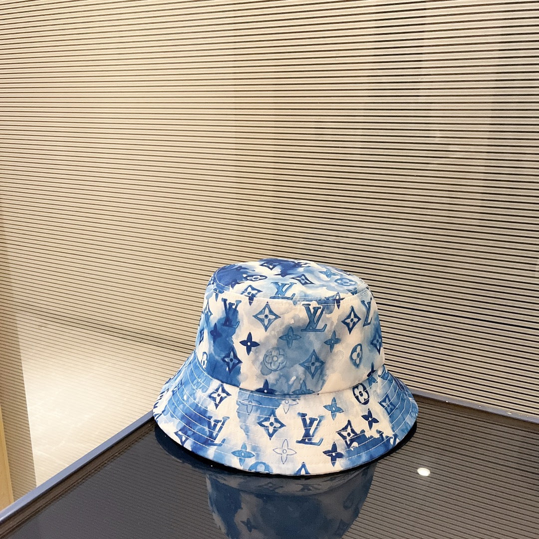 Louis Vuitton camouflage bucket hat blue