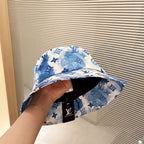 Louis Vuitton camouflage bucket hat blue