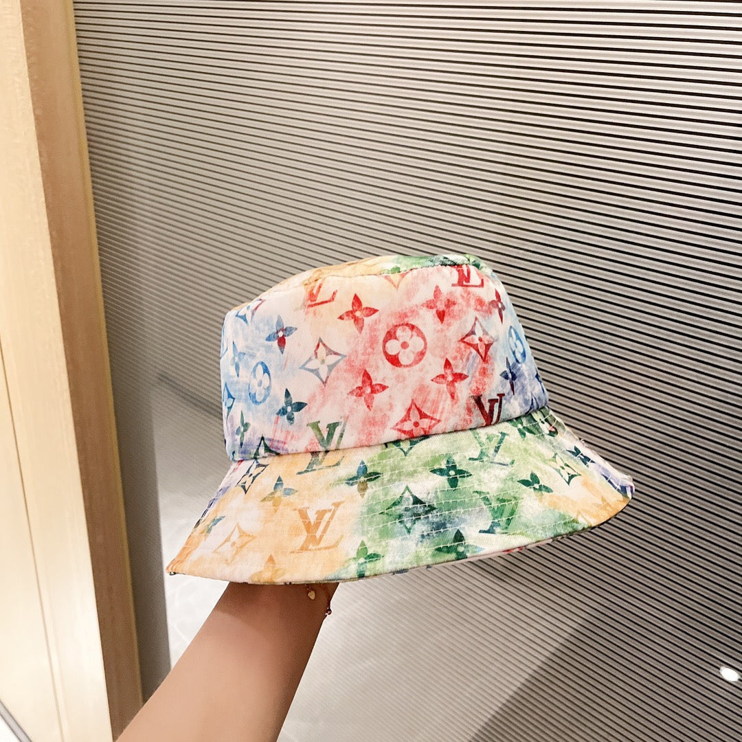 Louis Vuitton camouflage graffiti bucket hat green