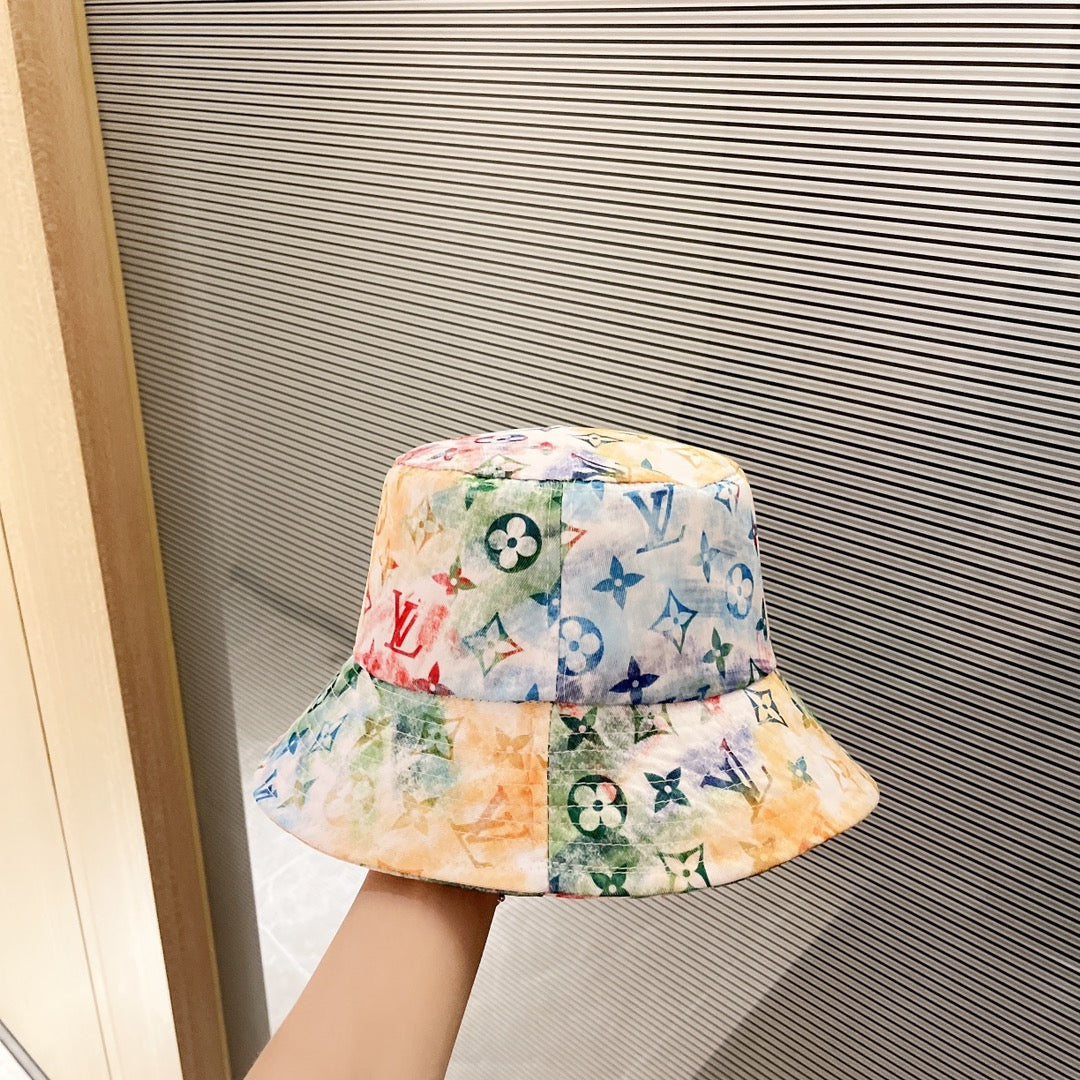Louis Vuitton camouflage graffiti bucket hat green