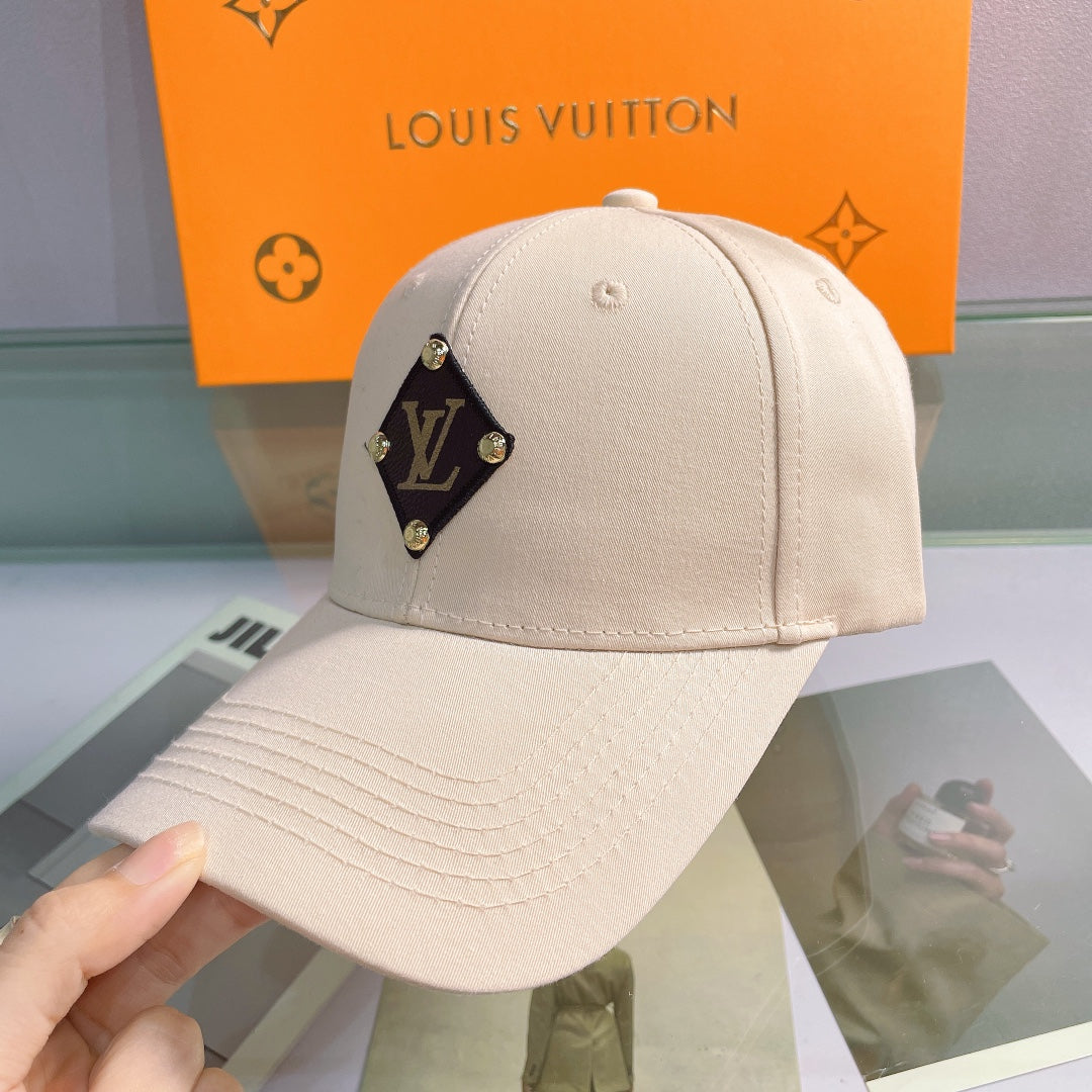 Louis Vuitton classic cotton baseball cap sand beige front view