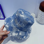 Louis Vuitton denim bucket hat rear view