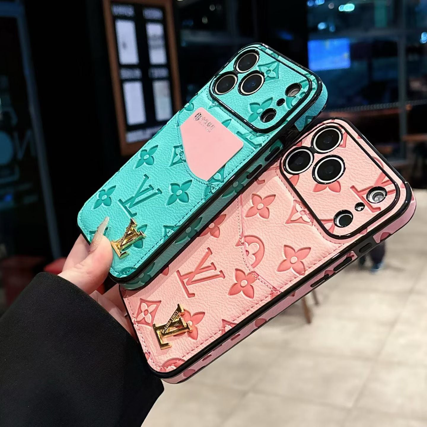 Louis Vuitton designer phone case with built-in card slot