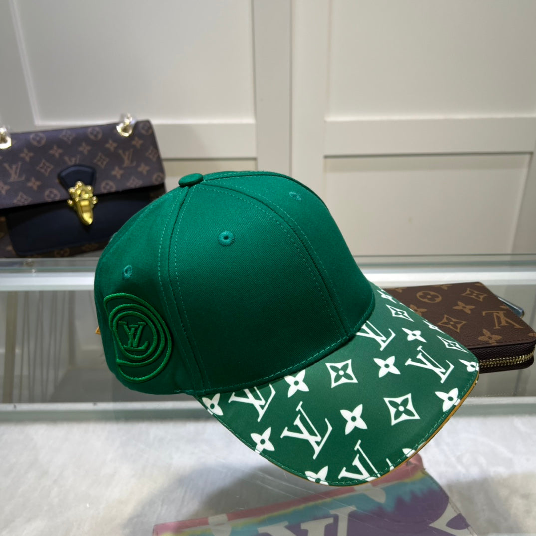 Louis Vuitton embroidered baseball cap green