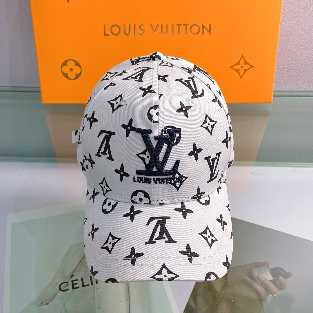 Louis Vuitton embroidered baseball cap white