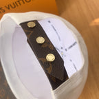 Louis Vuitton embroidered luxury baseball cap close-up