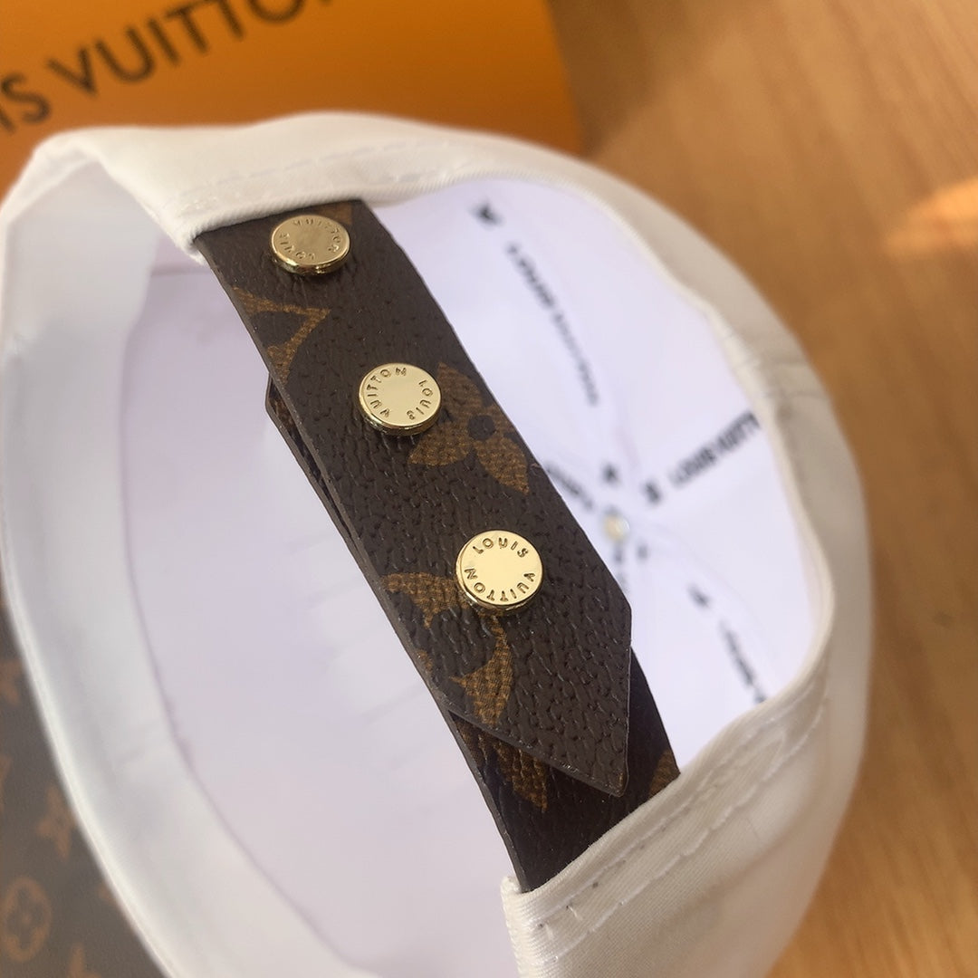 Louis Vuitton embroidered luxury baseball cap close-up