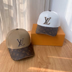 Louis Vuitton embroidered luxury baseball cap close-up