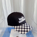 Louis Vuitton embroidered plaid baseball cap side profile