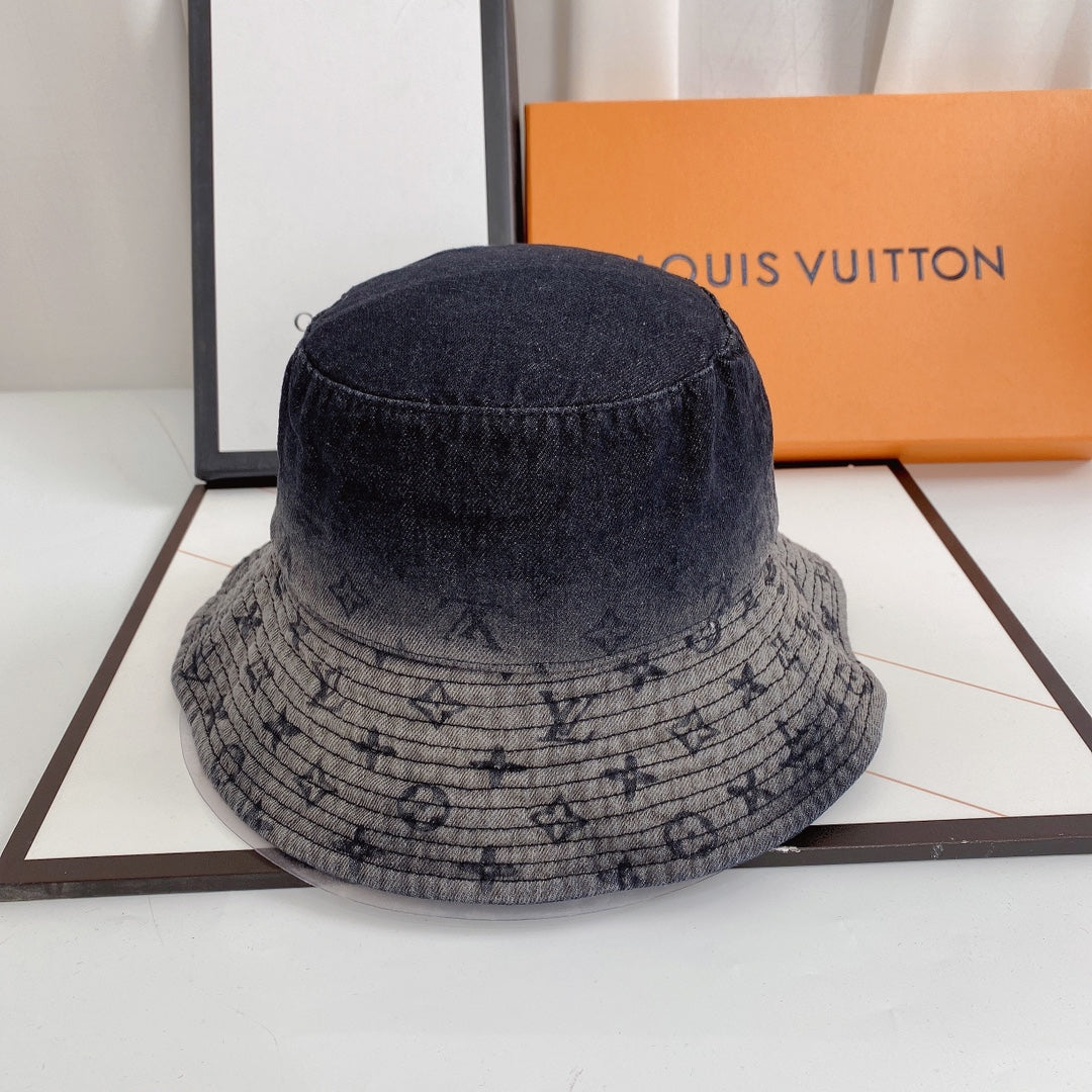 Louis Vuitton gradient denim bucket hat black