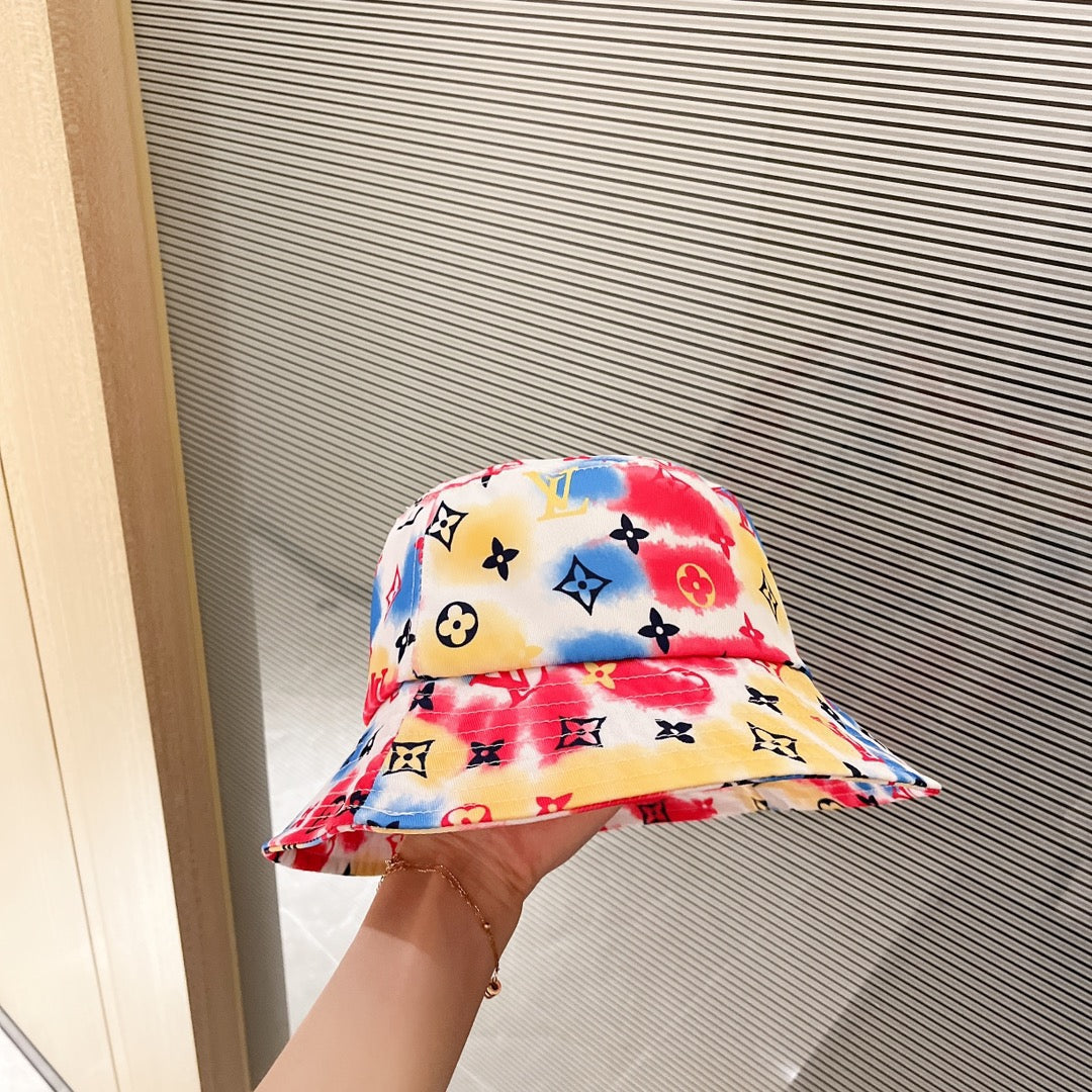 Louis Vuitton graffiti bucket hat pink