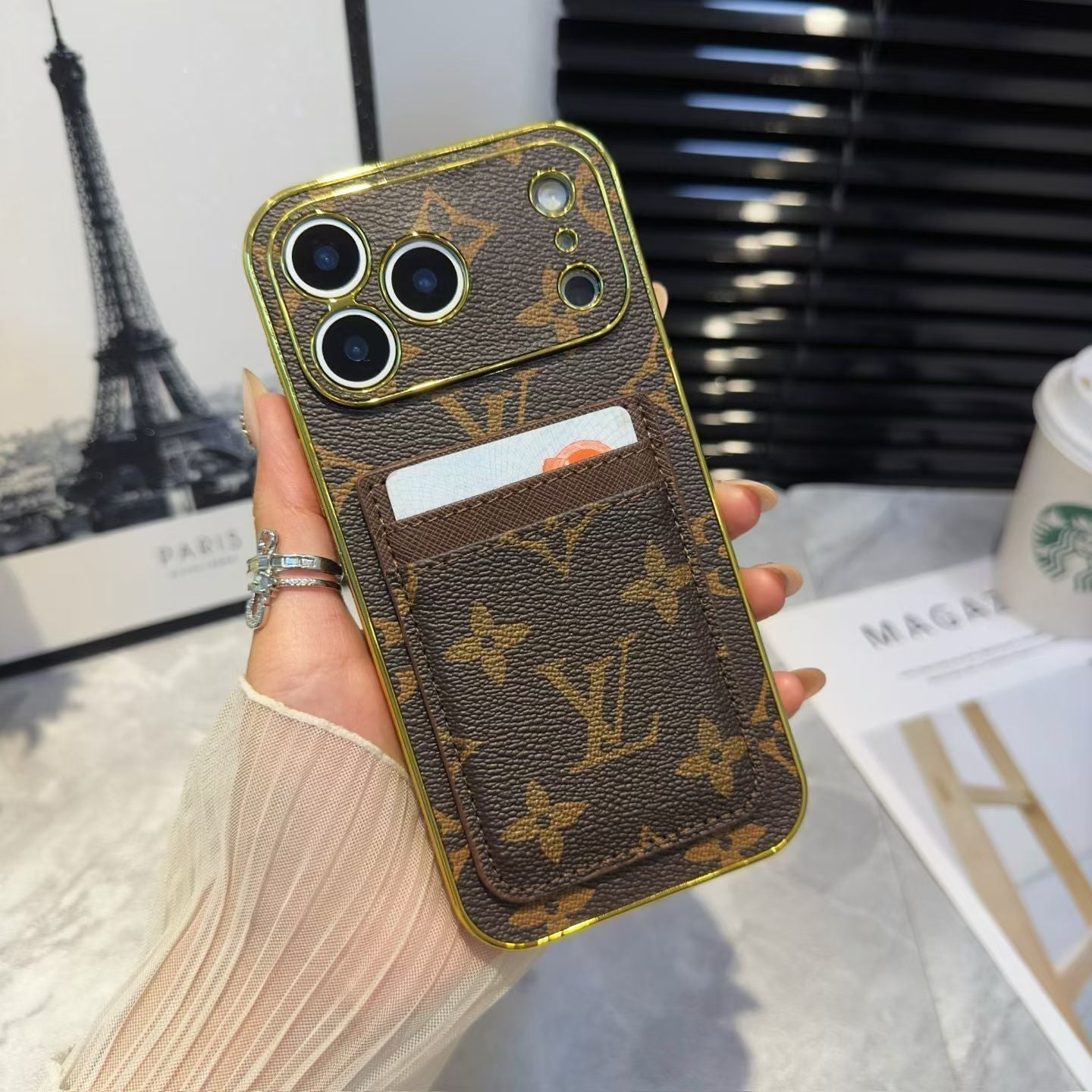 Louis Vuitton iPhone 17 Pro Max card holder case