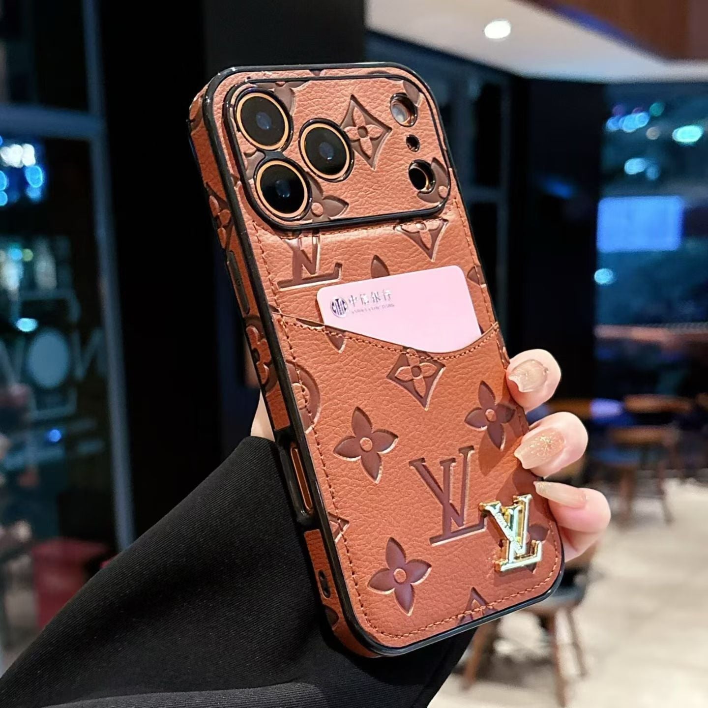 Louis Vuitton iPhone 17 Pro Max Card Holder Case – Luxury Wallet