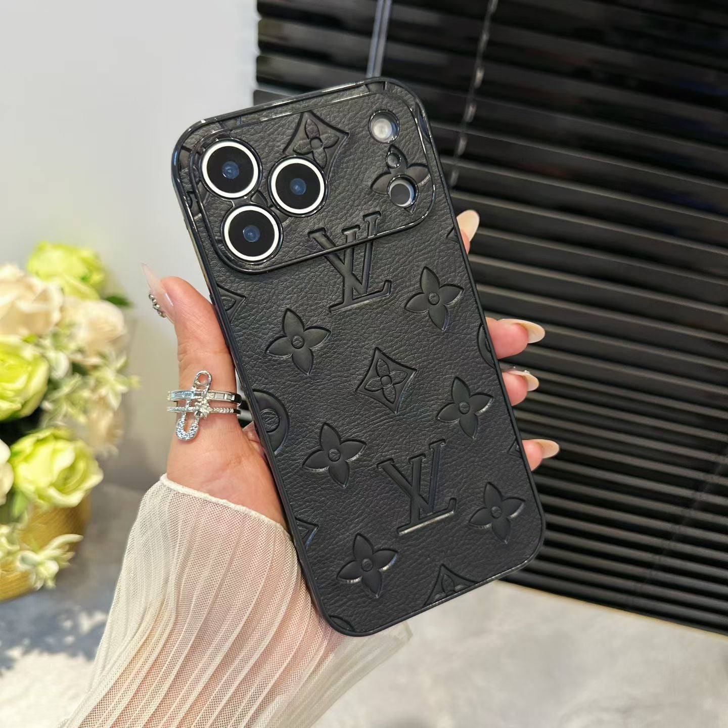 Louis Vuitton iPhone 17 Pro Max case in black