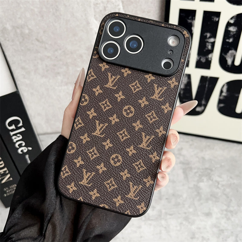 Louis Vuitton iPhone 17 Pro Max case in brown