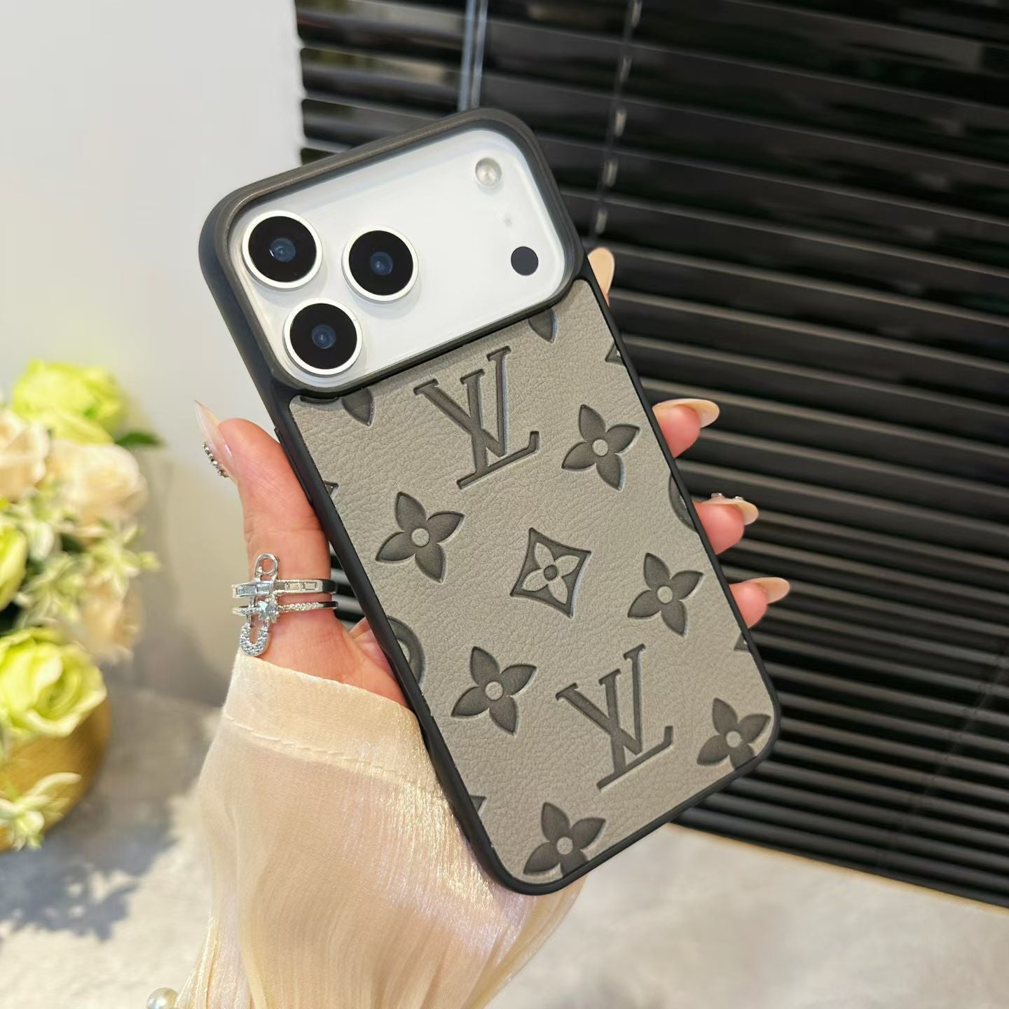 Louis Vuitton iPhone 17 Pro Max case in brown
