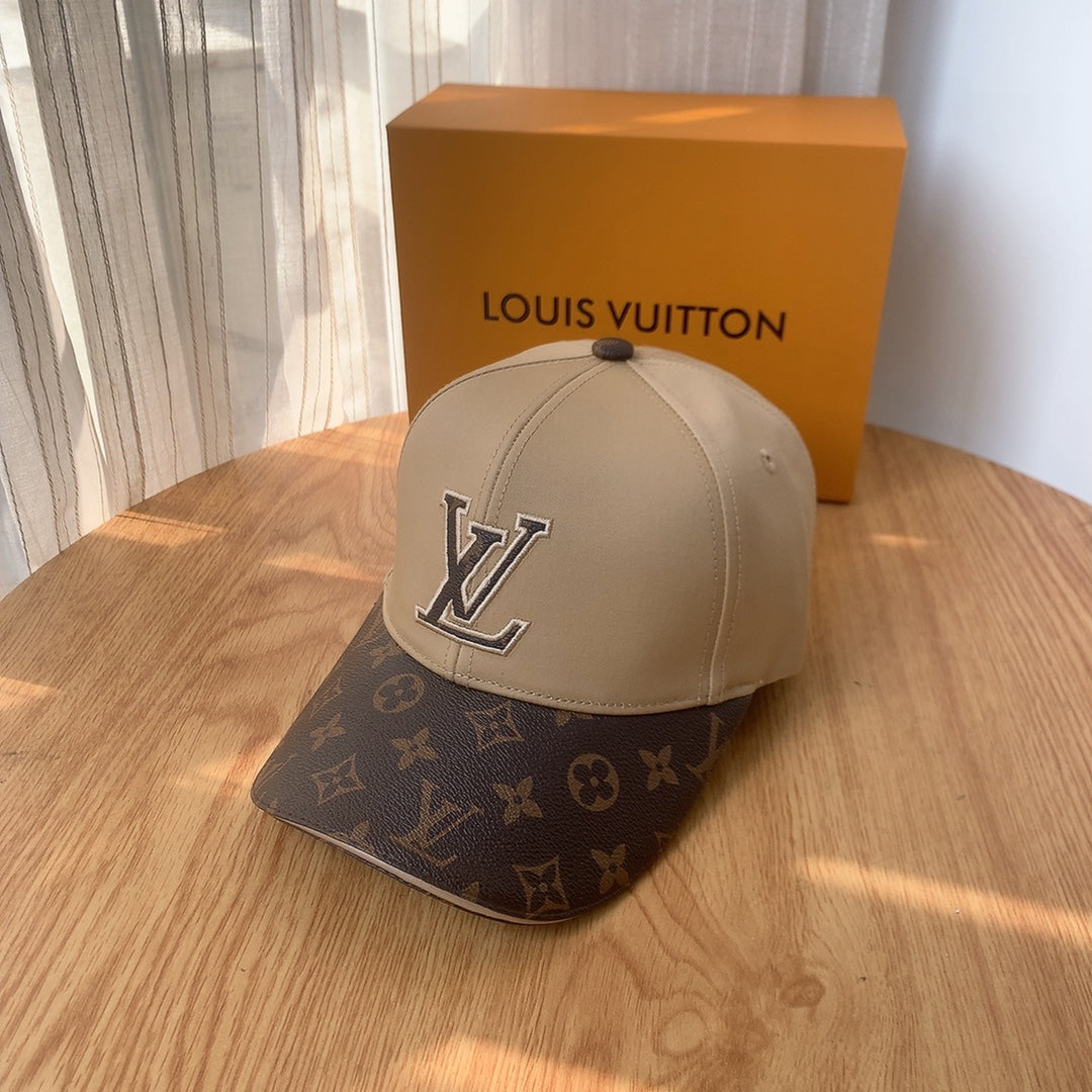 Louis Vuitton khaki patchwork baseball cap