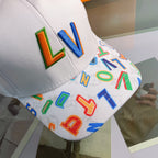 Louis Vuitton luxury baseball cap close-up