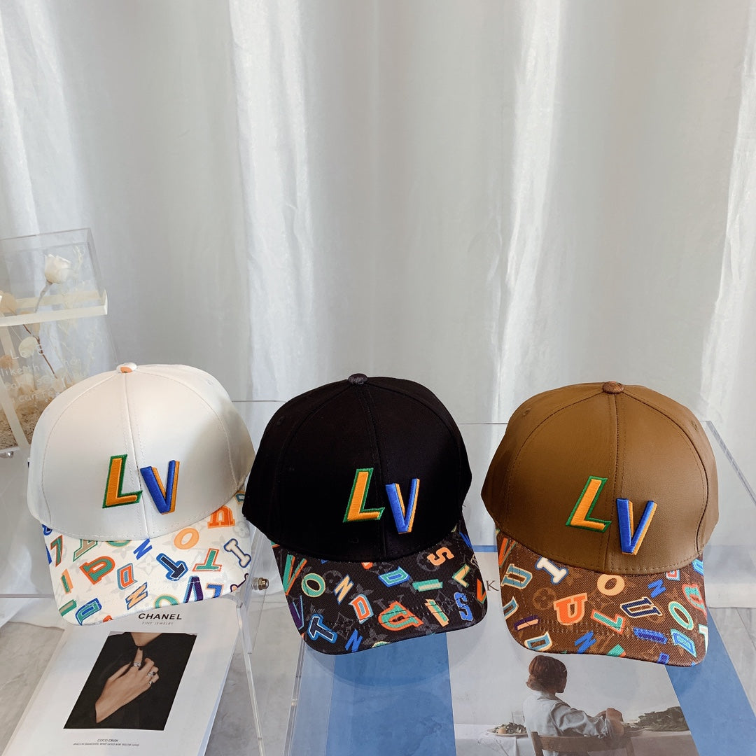 Louis Vuitton luxury baseball cap close-up