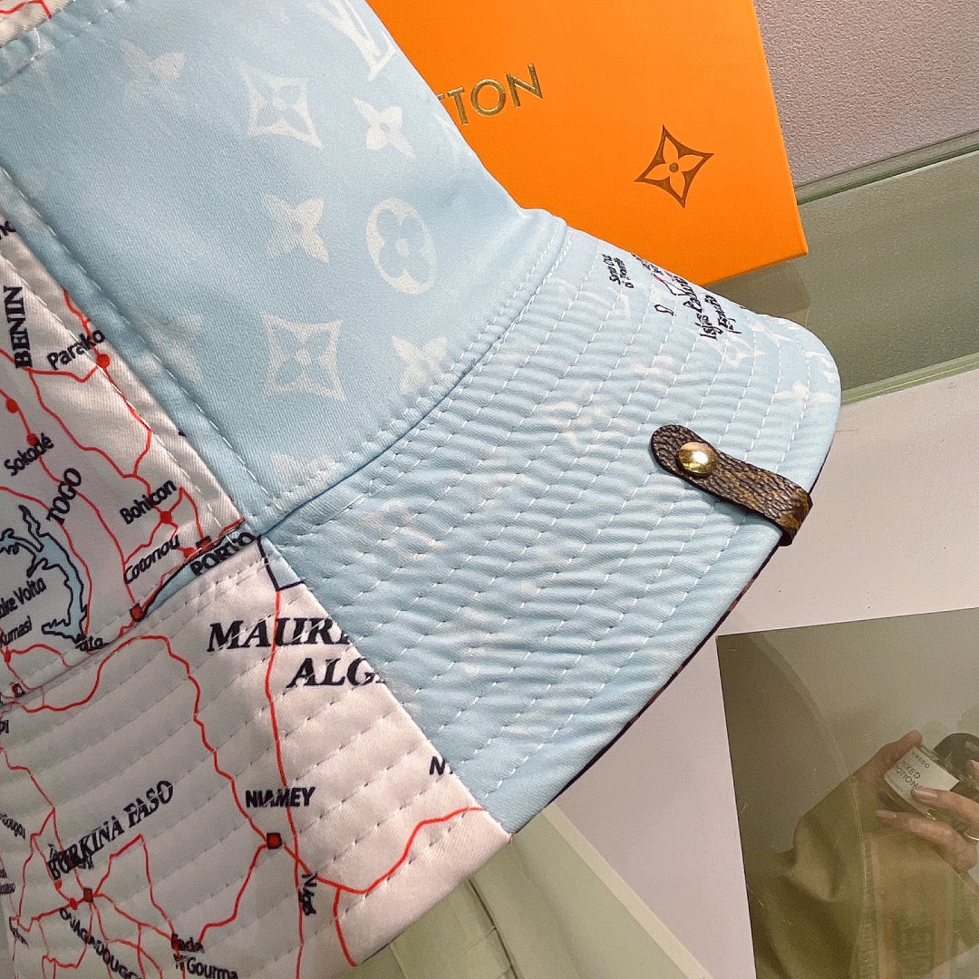 Louis Vuitton luxury travel bucket hat