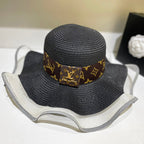Louis Vuitton mesh ruffle sun hat black
