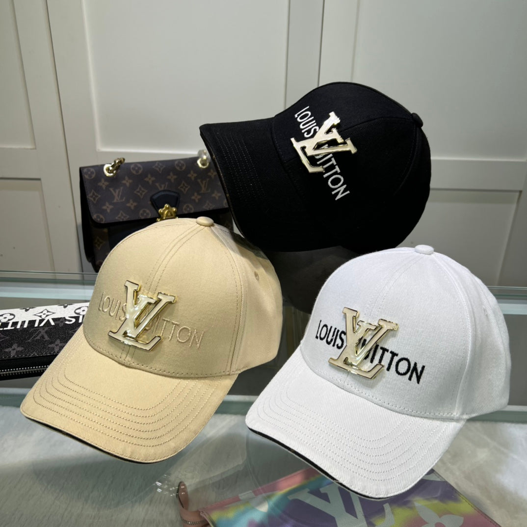 Louis Vuitton metal logo baseball cap black