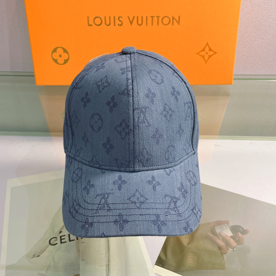 Louis Vuitton monogram baseball cap blue