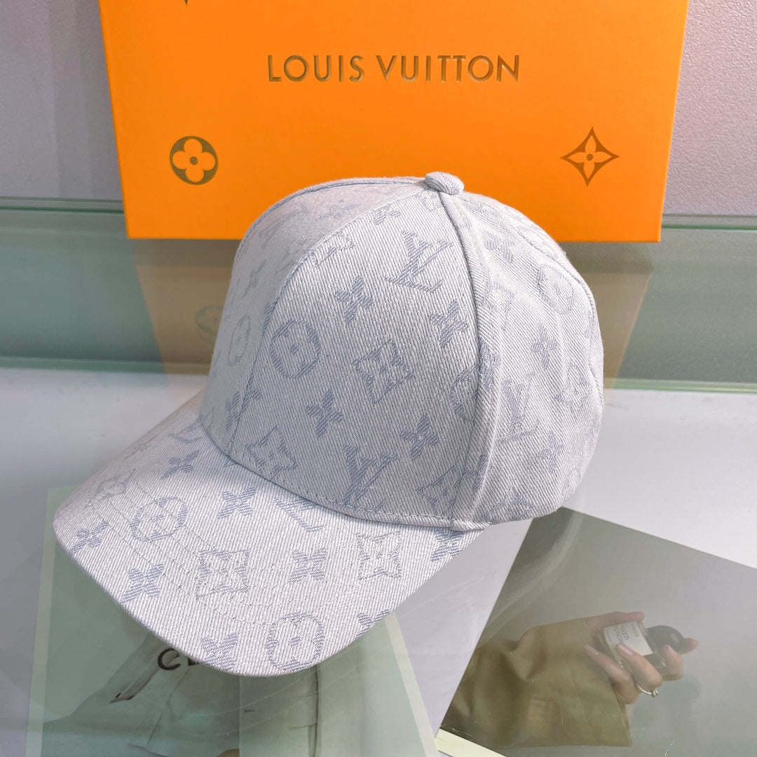 Louis Vuitton monogram baseball cap gray